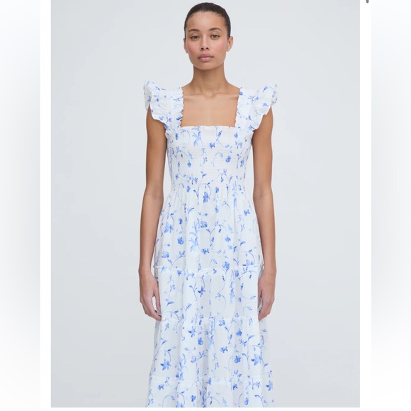 Hill House Ellie Nap Dress in Blue Botanical by Hill House Home Size Large - Picture 14 of 14